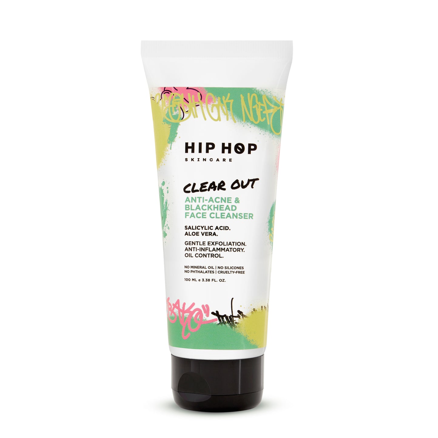 HipHop Bikini & Underarm Wax Strips (Argan Oil, 12 Strips) + Anti-Acne Face Cleanser (Salicylic Acid, 100 ml)