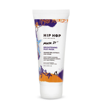 HipHop Body Wax Strips (Aloe Vera, 8 Strips) + Brightening Mud/Face Mask (Orange Peel Extract, 100 ml)