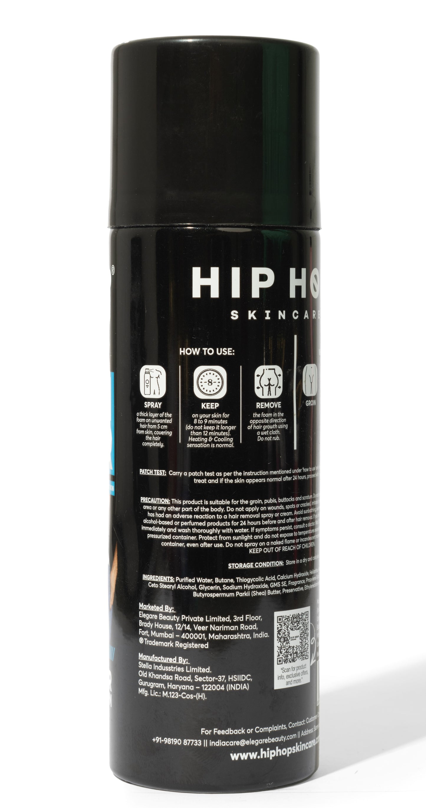 HipHop Skincare Intimate Hair Removal Spray Foam Men 200ML