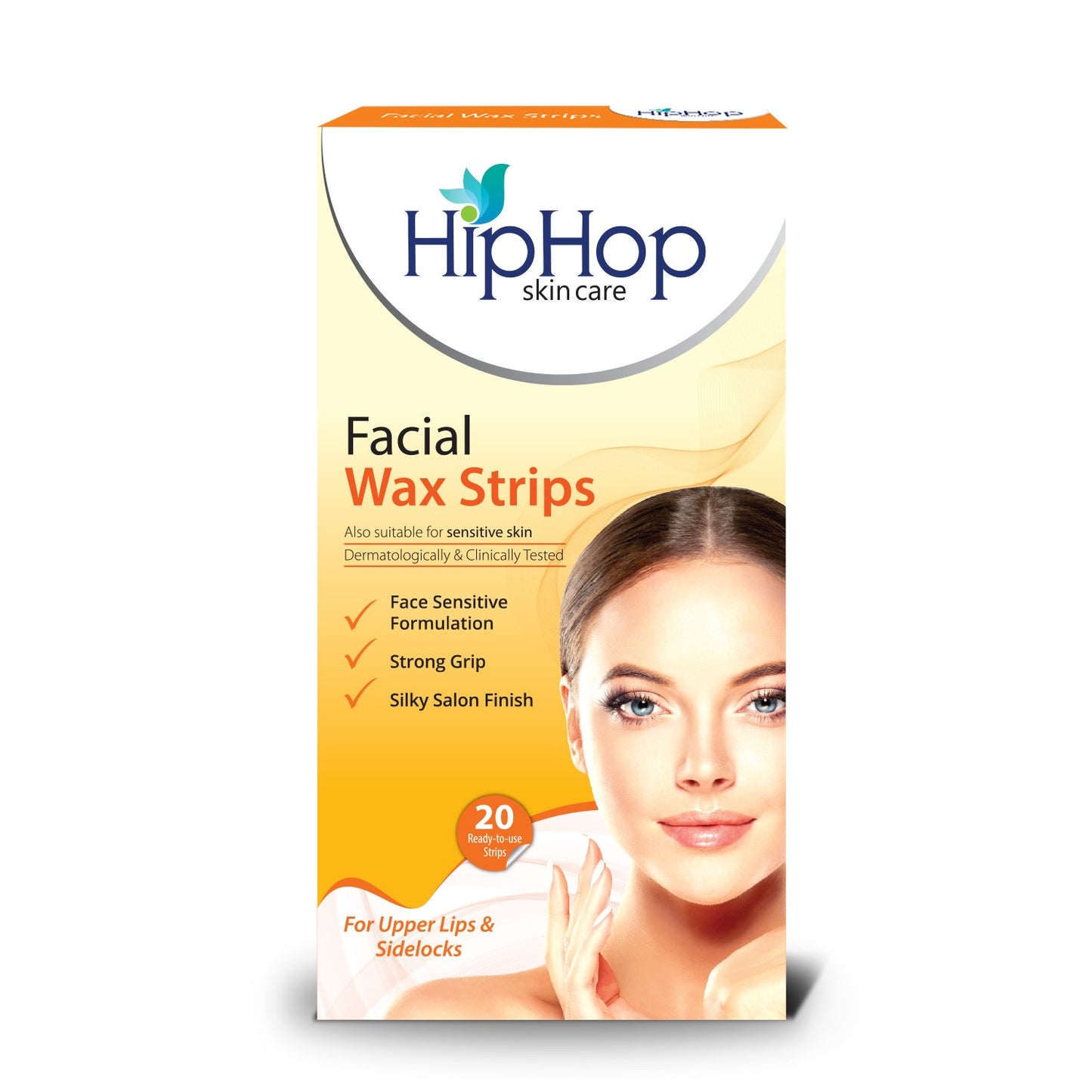 HipHop Blackhead Remover Nose Strips for Men (Activated Charcoal, 6 Strips) + Facial Wax Strips (Argan Oil, 20 Strips)
