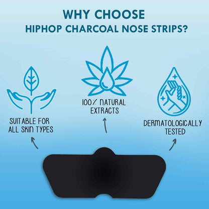 HipHop Blackhead Remover Nose Strips With Activated Charcoal For Men (6 Strips)