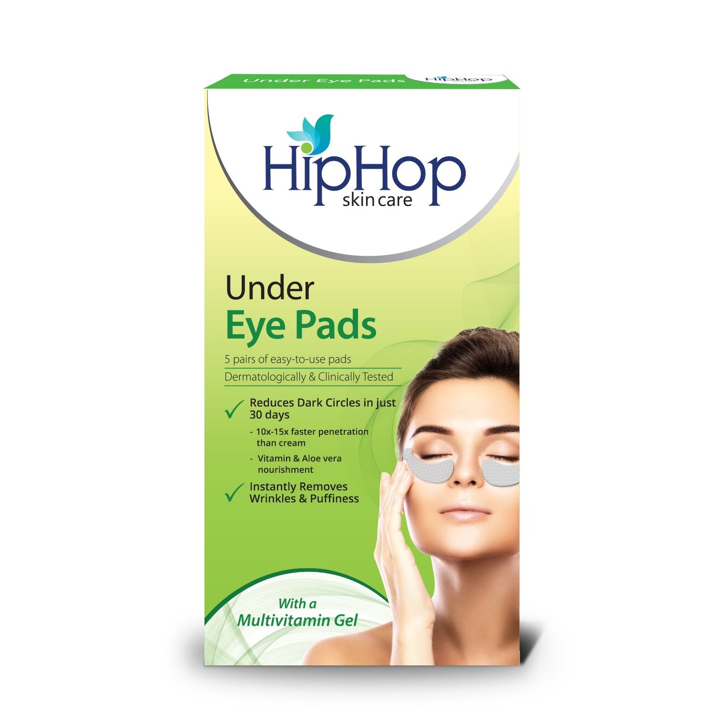 HipHop Facial Wax Strips (Argan Oil, 20 Strips) + Under Eye Pads (Multivitamin Gel, 5 Pairs)