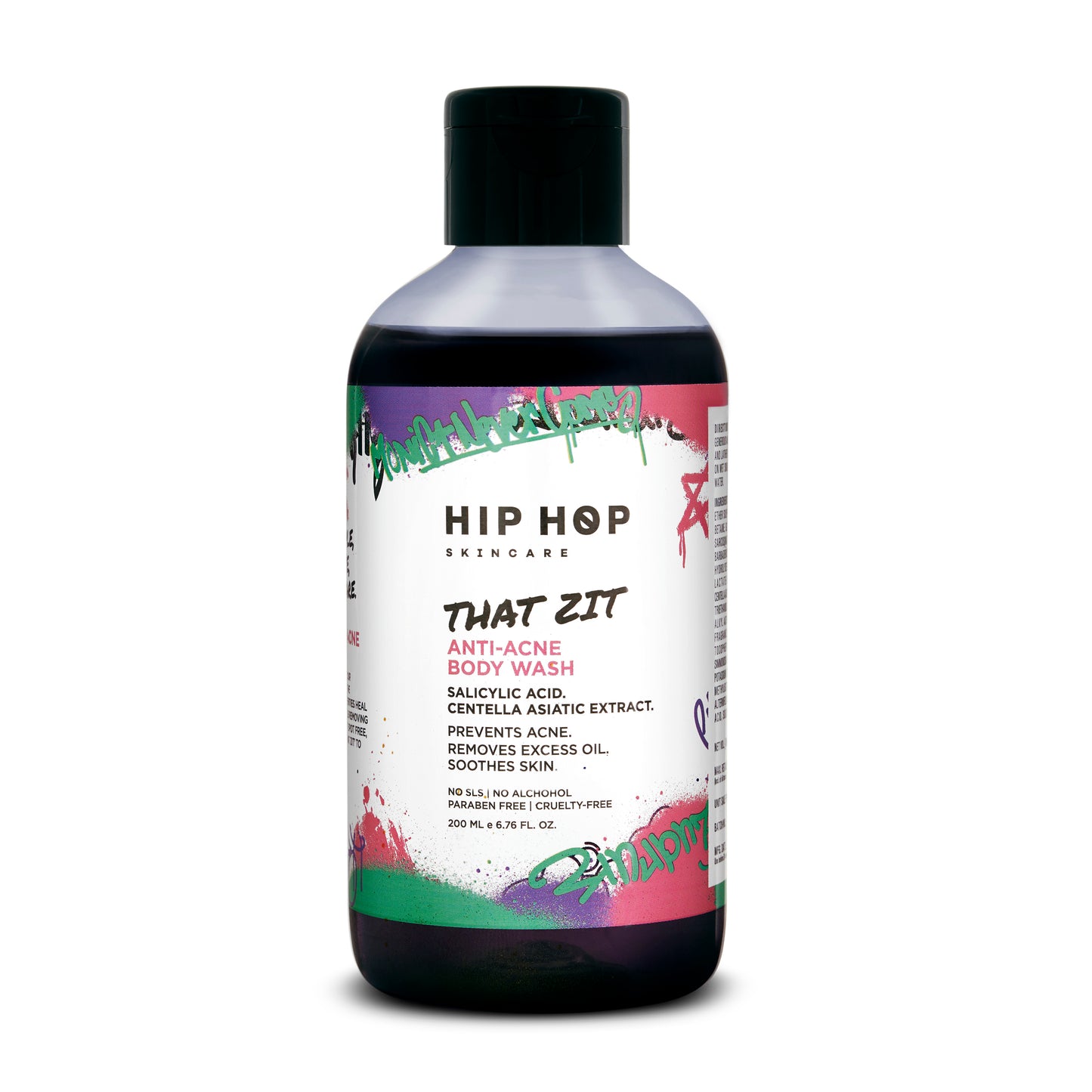 HipHop Body Wax Strips (Aloe Vera, 8 Strips) + Anti-Acne Body Cleanser (Salicylic Acid, 200 ml)