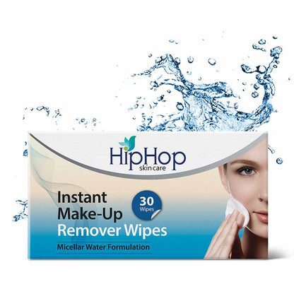 HipHop Bikini & Underarm Wax Strips (Argan Oil, 12 Strips) + Instant Makeup Remover Wipes (Micellar water, 30 Wipes)