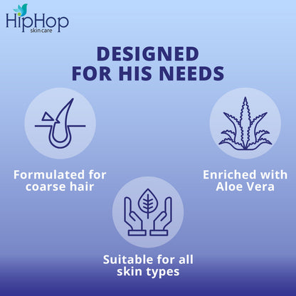 HipHop Bikini & Underarm Wax Strips (Argan Oil, 12 Strips) + Hair Removal Cream for Men (Aleo Vera, 100gm)