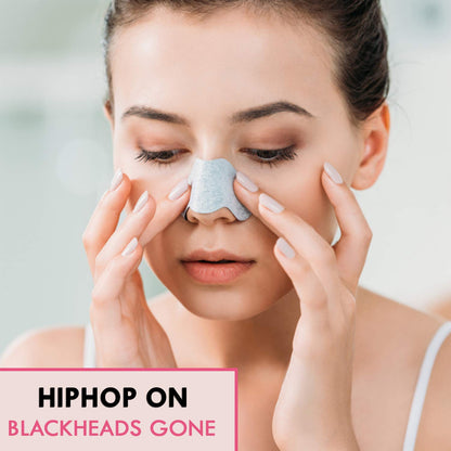 HipHop Blackhead Remover Nose Strips for Women (Activated Charcoal, 6 Strips) + Instant Makeup Remover Wipes (Micellar water, 30 Wipes)
