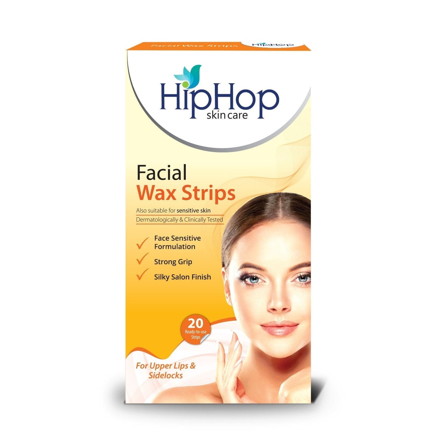 HipHop Facial Wax Strips (Argan Oil, 20 Strips) + Body Wax Strips (Aloe Vera, 8 Strips)