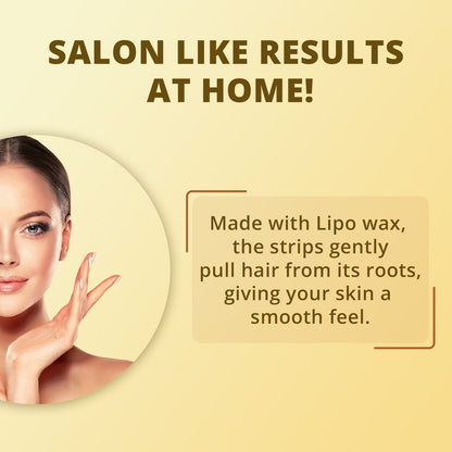 HipHop Facial Wax Strips (Argan Oil, 20 Strips) + Instant Nail Polish Remover Wipes (Argon Oil, 30 Wipes)