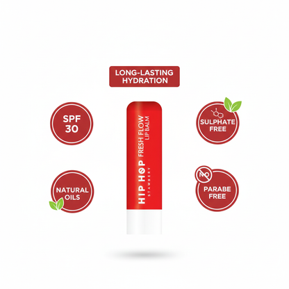 HipHop Skincare Fresh Flow Lip Balm SPF 30 | Hydrated Lips, Never Basic | Natural Oils | Soft & Moisturized Lips | Suitable for All Skin Types